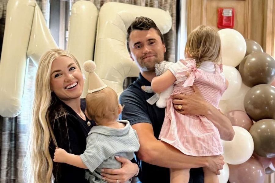 Charlie Kirk and Erika Kirk with their Children