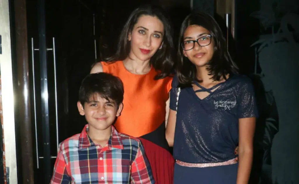 Karisma Kapoor with Her kids