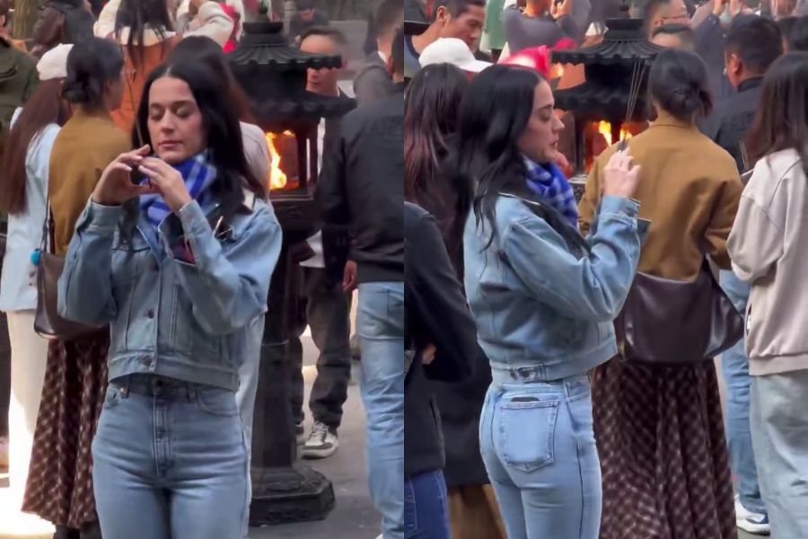 Katy Perry Takes a Spiritual Break at China’s Lingyin Temple
