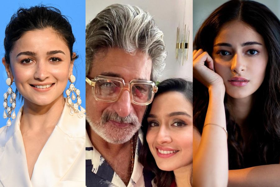 Shakti Kapoor with Shraddha Kapoor, Ananya Panday, Alia Bhatt