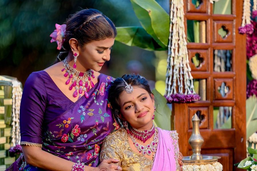 Lakshmi Manchu Celebrates Daughter Vidya’s Half Saree Ceremony With Grace and Tradition