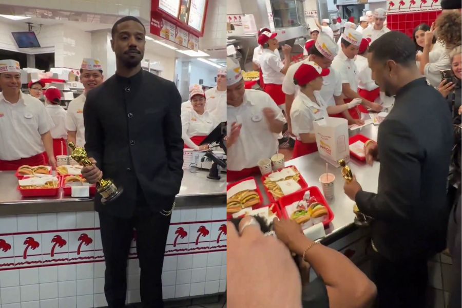 Michael B. Jordan Celebrates First Oscar With Late-Night Burger Run After Sinners Win