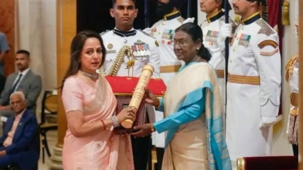 Hema Malini Says She Felt Dharmendra Holding Her Hand While Receiving Padma Vibhushan